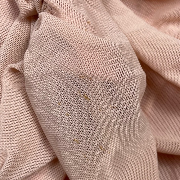 Hello Molly Dress Womens Medium Pink Feminine Ruched Bodycon Mesh Coquette Mini - Picture 11 of 11